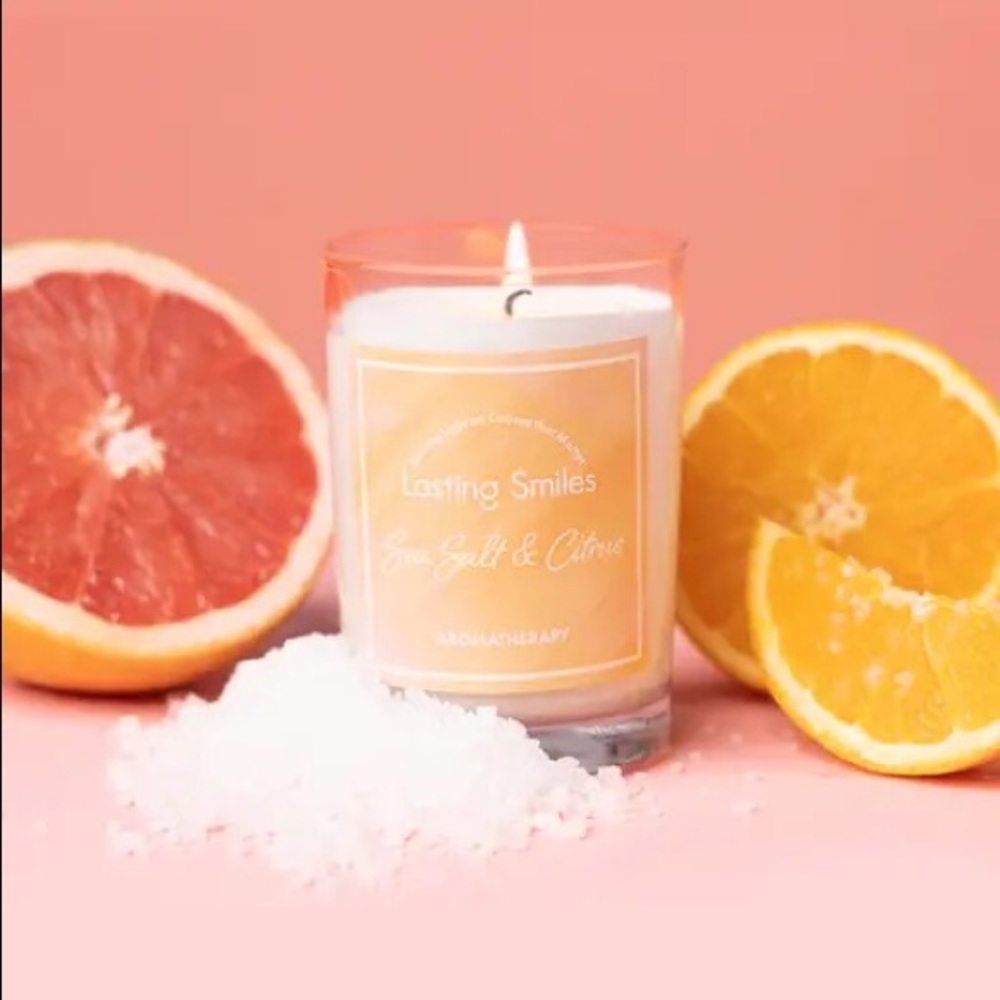 Lasting Smiles Sea Salt & Citrus Aromatherapy Candle - Picture 2 of 2